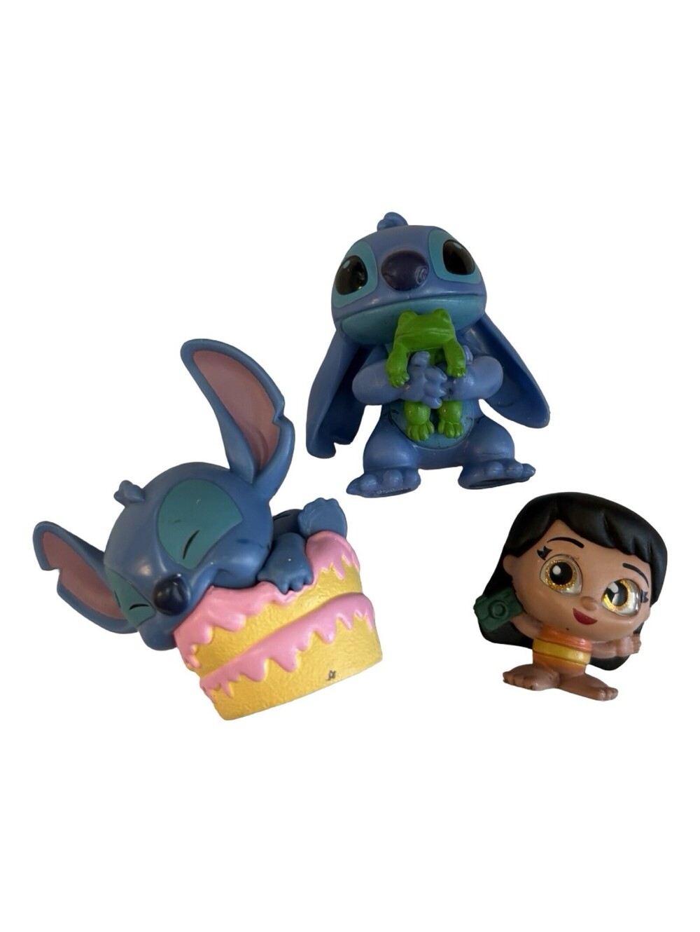 Lilo and Stitch Lot Of 3 Pieces Disney Set Small Figures Doorable